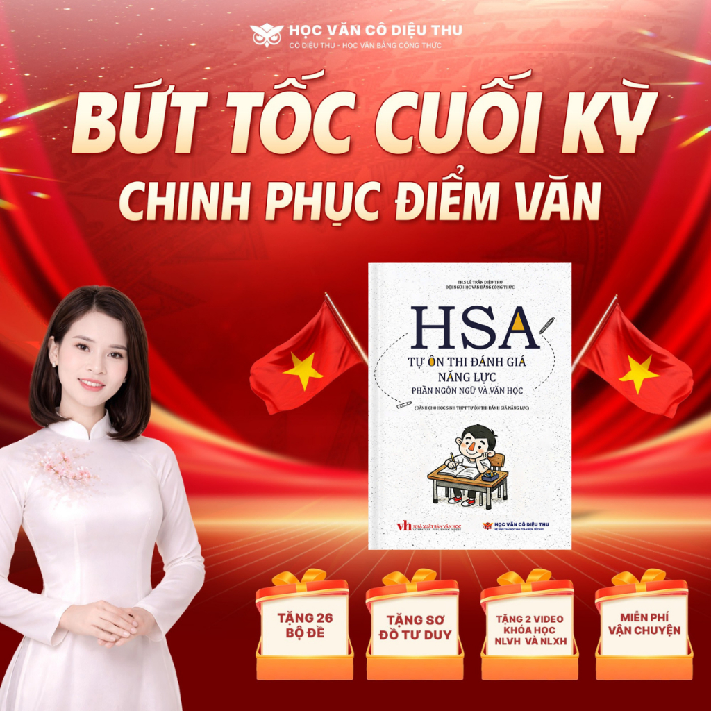 Sách "Tự Ôn Thi Đánh Giá Năng Lực HSA" Môn Ngữ Văn