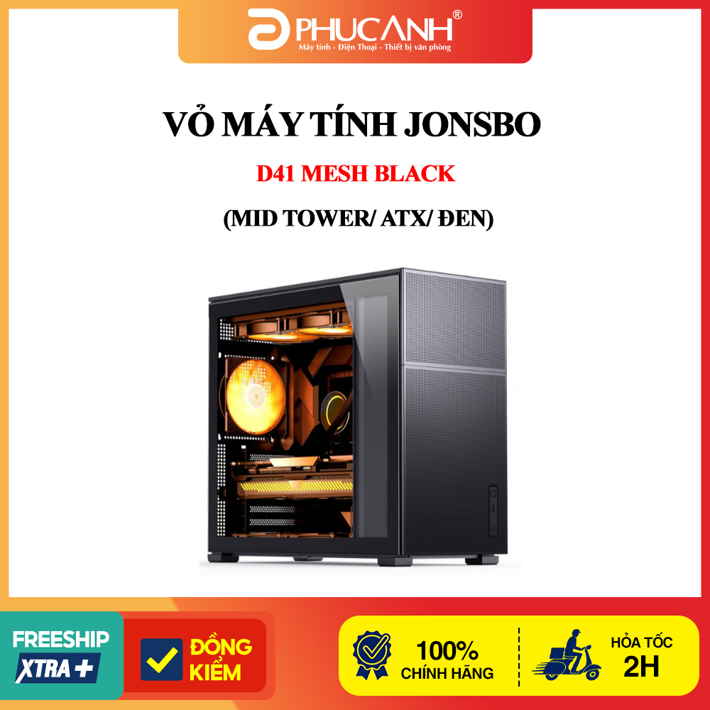 Vỏ máy tính JONSBO D41 MESH BLACK (Mid Tower/ ATX/ Đen)