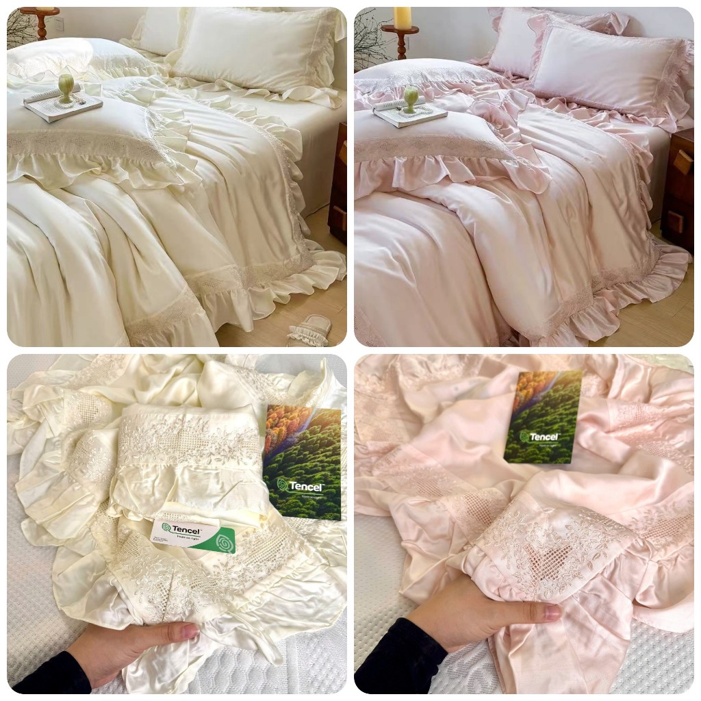 Bộ chăn ga tencel cao cấp mềm mượt mát lạnh