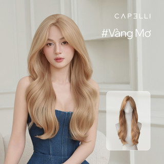 Tóc Giả Nguyên Đầu Siêu Da Lưới Lace CAPELLI Xoăn Lơi Mái Bay 65cm Andrea Premium Wig