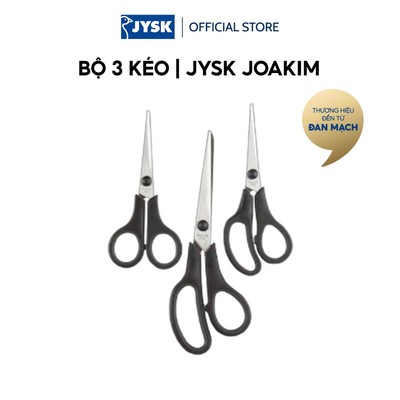 Bộ 3 kéo | JYSK JOAKIM | polypropylene/cao su | đen | R7/6/3xC20/16/14cm