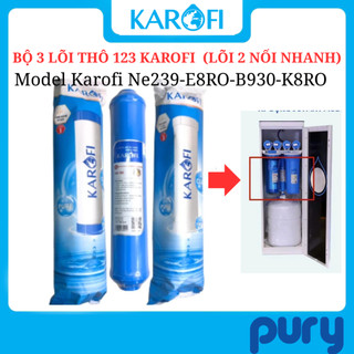 Bộ 3 lõi lọc nước karofi 123 dùng cho model b930, e8ro, n7ro, ne-239, kaq-c10