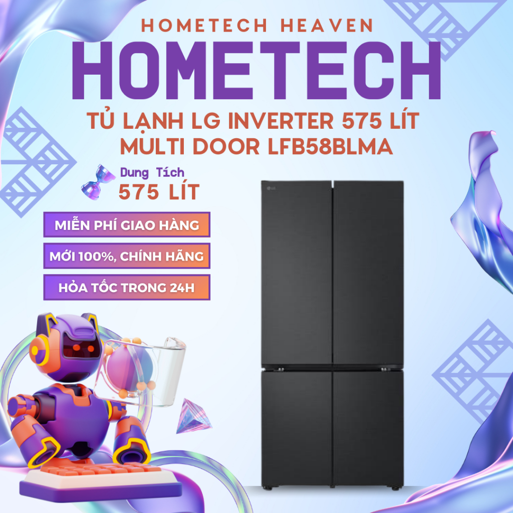 LFB58BLMA [GIAO LẮP HCM] Tủ lạnh LG Inverter 575 lít Multi Door LFB58BLMA - CHÍNH HÃNG