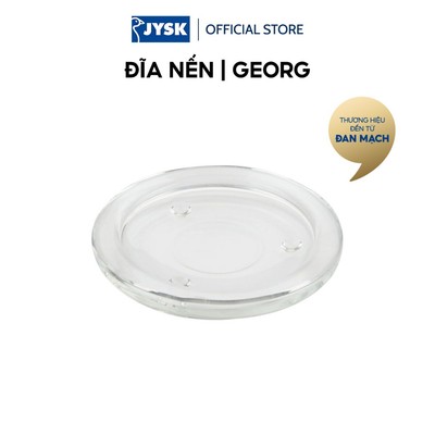 Đĩa nến | JYSK GEORG | thuỷ tinh | màu trong suốt | R11xD11cm