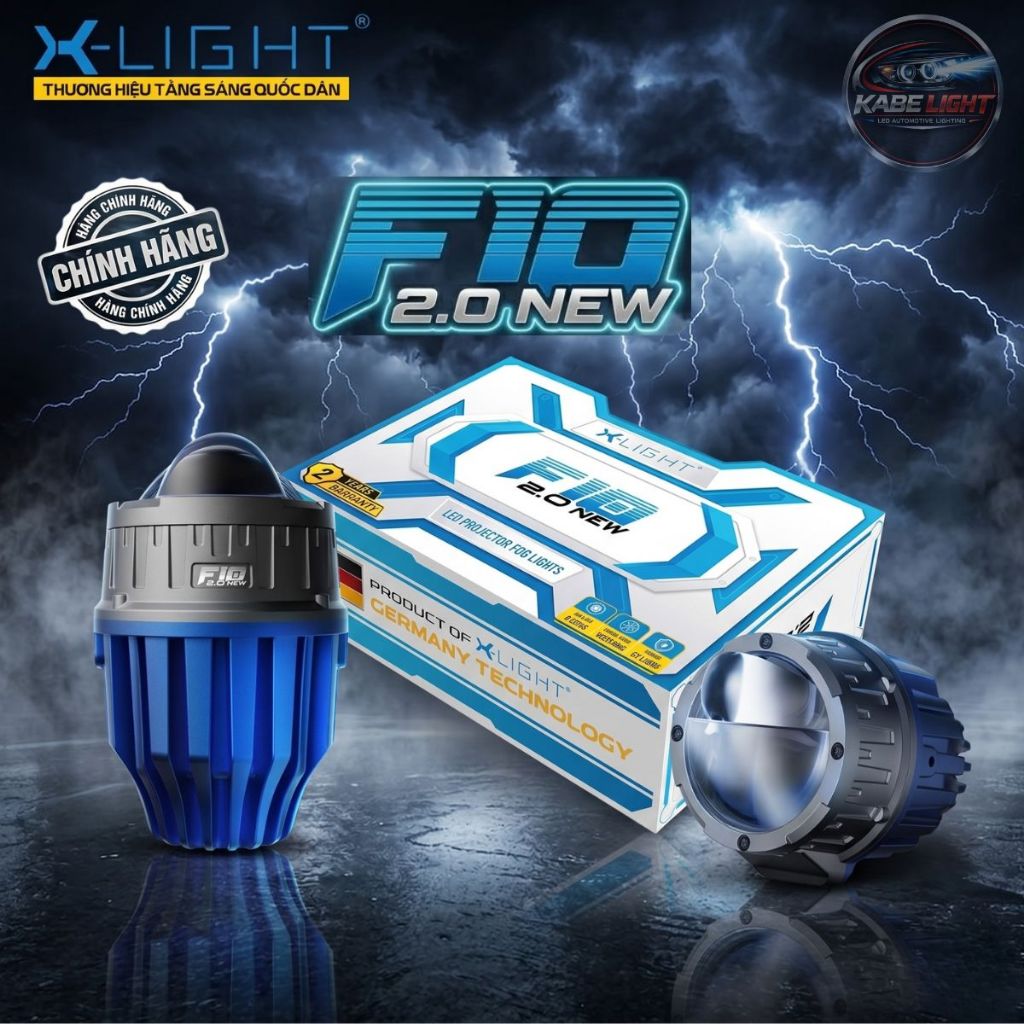 Đèn Bi Gầm X-LIGHT F10 2.0 New Phiên Bản Mới, Có 3 Nhiệt Màu Tiện Lợi Và Trợ Pha Gom(Giá 1 Cặp)