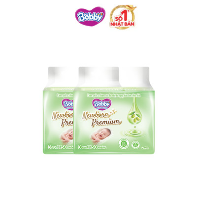 [MKB gift] Combo 2 Túi Khăn ướt newborn Premium (Túi 3 gói x 50 miếng/gói)