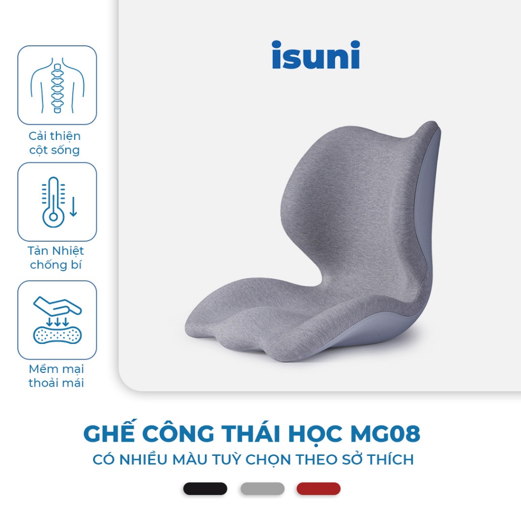 Ghế Điều Chỉnh Tư Thế Ngồi ISUNI BẢN MG08 Ghế Tựa Lưng Chống Gù Công Thái Học Giảm Đau Mỏi Lưng