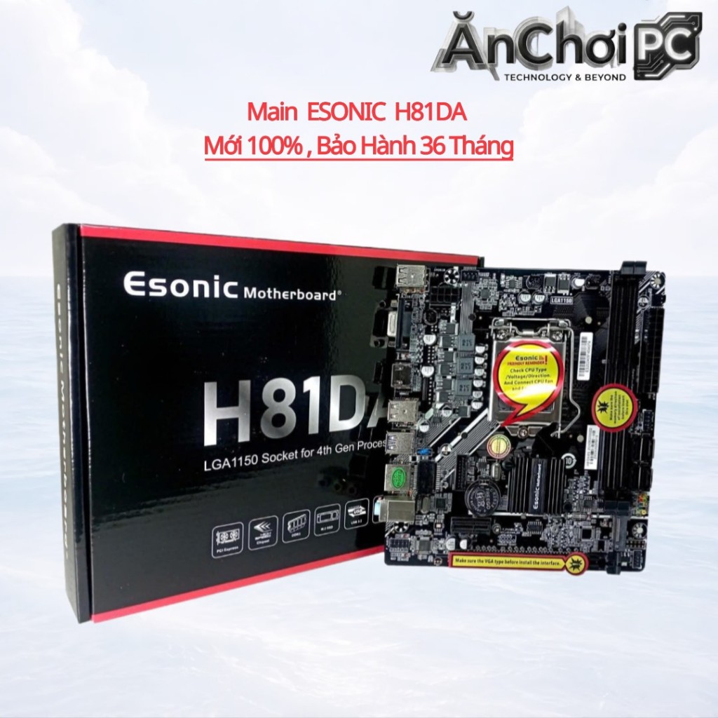Main H81 Esonic New Full Box 100% , Bảo Hành 36 Tháng