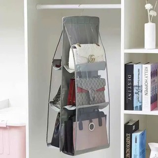 Túi Treo Đựng Túi Xách 6 Ngăn Giữ Form Túi, Kệ Treo Tủ Quần Áo Tiết Kiệm Không Gian, Túi Treo Đa Năng Chống Bụi Gấp Gọn