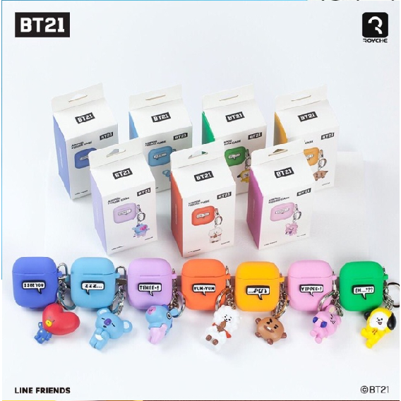 Vỏ đựng BT21 Airpod Case Figure Keyring PHÙ HỢP AIRPODS 1,2