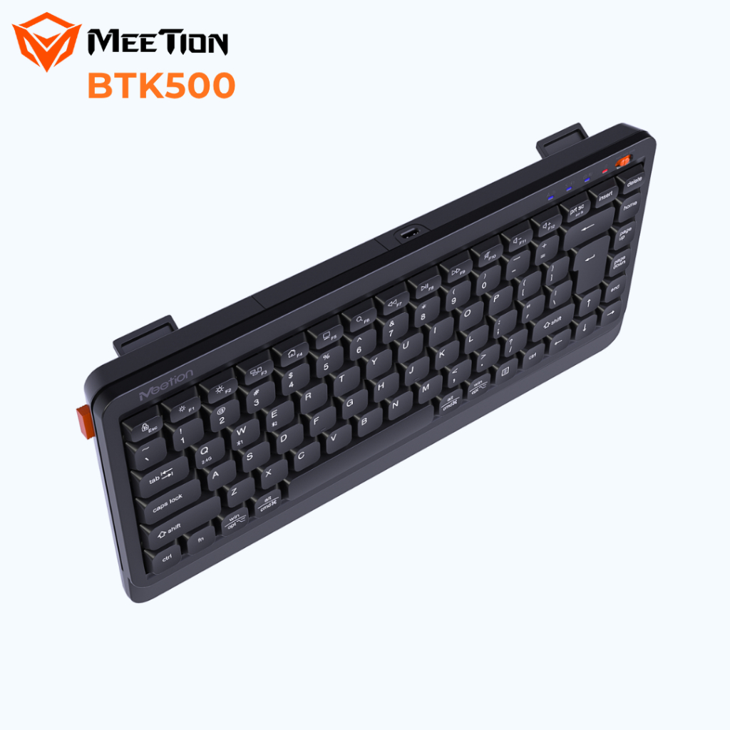 Bàn phím không dây Meetion BTK500 chống ồn kết nối Bluetooth/USB 2.4G 87 phím pin sạc sử dụng 100H | BigBuy360 - bigbuy360.vn