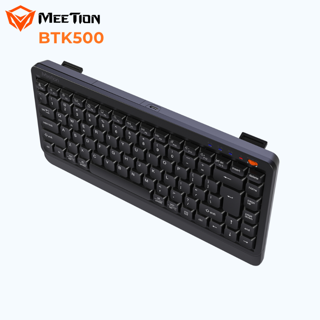 Bàn phím không dây Meetion BTK500 chống ồn kết nối Bluetooth/USB 2.4G 87 phím pin sạc sử dụng 100H | BigBuy360 - bigbuy360.vn