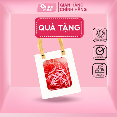 (QUÀ TẶNG KHÔNG BÁN) Bộ hộp quà giấy, nơ, giất vụn ONICI