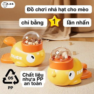 Đồ chơi lồng quay hạt thông minh hình con vịt huấn luyện IQ, nosework cho chó mèo, Đồ chơi kèm đựng thức ăn cho chó mèo