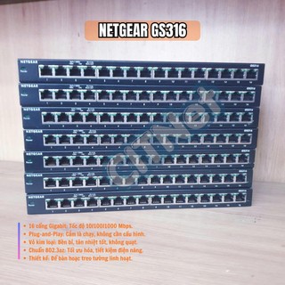 ✅ Bộ chia mạng - Switch Netgear GS316 16 Cổng  Unmanaged Switch Hàng Nhập US