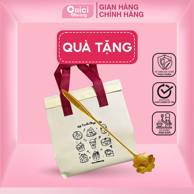 (QUÀ TẶNG KHÔNG BÁN) Combo túi giữ nhiệt và muỗng mai vàng ONICI