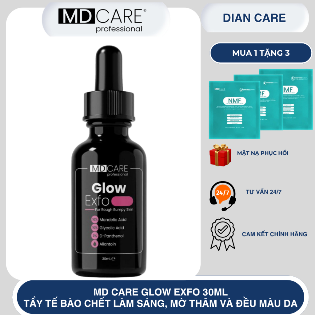 [ CHÍNH HÃNG MD CARE ] Glow Exfo Tẩy Tế Bào Chết Làm Sáng, Mờ Thâm Và Đều Màu Da MD CARE Glow Exfo