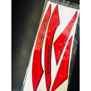 Tem Bửng Vision Đen Đỏ Decal in