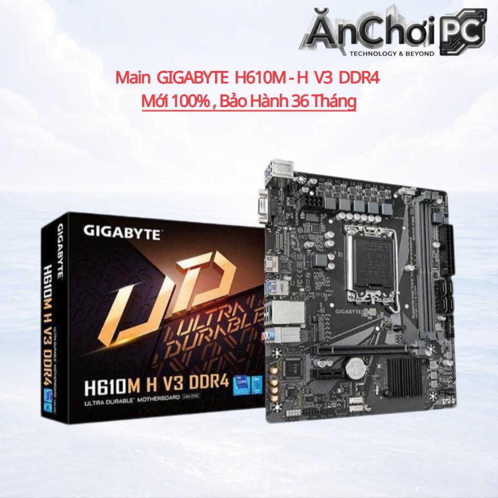 Main  GIGABYTE  H610M - H  V3  DDR4 , Hàng New 100% , Bảo Hành 36 Tháng