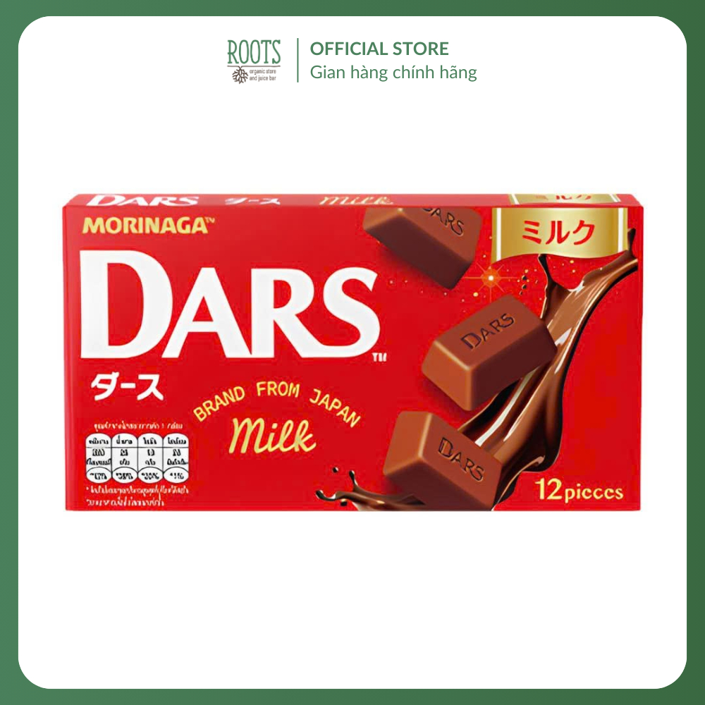 (Ship hỏa tốc) MORINAGA - Socola Sữa, Dars, Milk Chocolate, 12 Viên (42g)