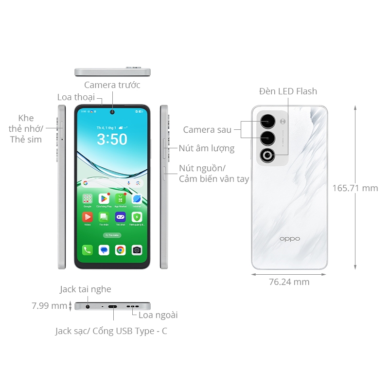 Điện thoại OPPO A5 6GB/128GB pin 6000mAh, có nhân bản ứng dụng, 2 sim, chống va đập - Hàng chính hãng | BigBuy360 - bigbuy360.vn