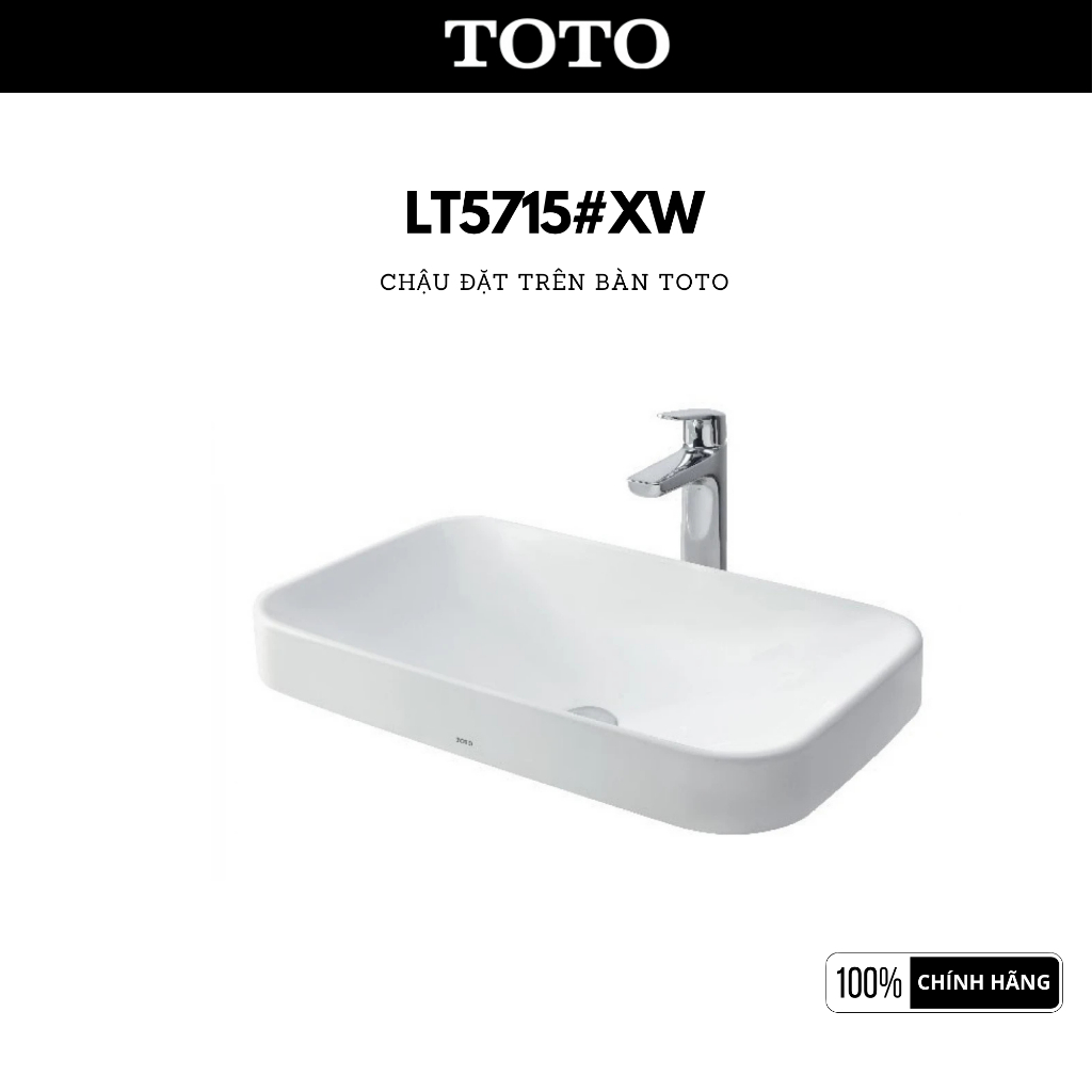Chậu Rửa Lavabo TOTO LT5715#XW Đặt Bàn ( Sản phẩm trưng bày & có hình ảnh)
