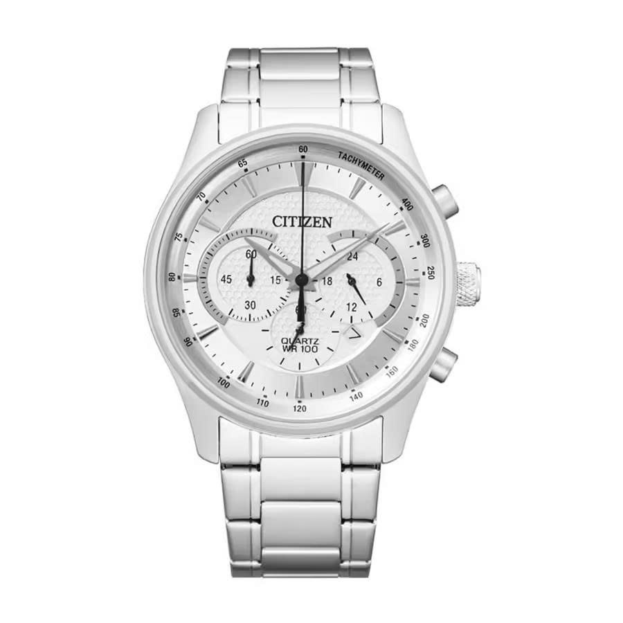 Đồng Hồ Nam Citizen Quartz Chronograph AN8190-51A Dây Thep Mặt Trắng