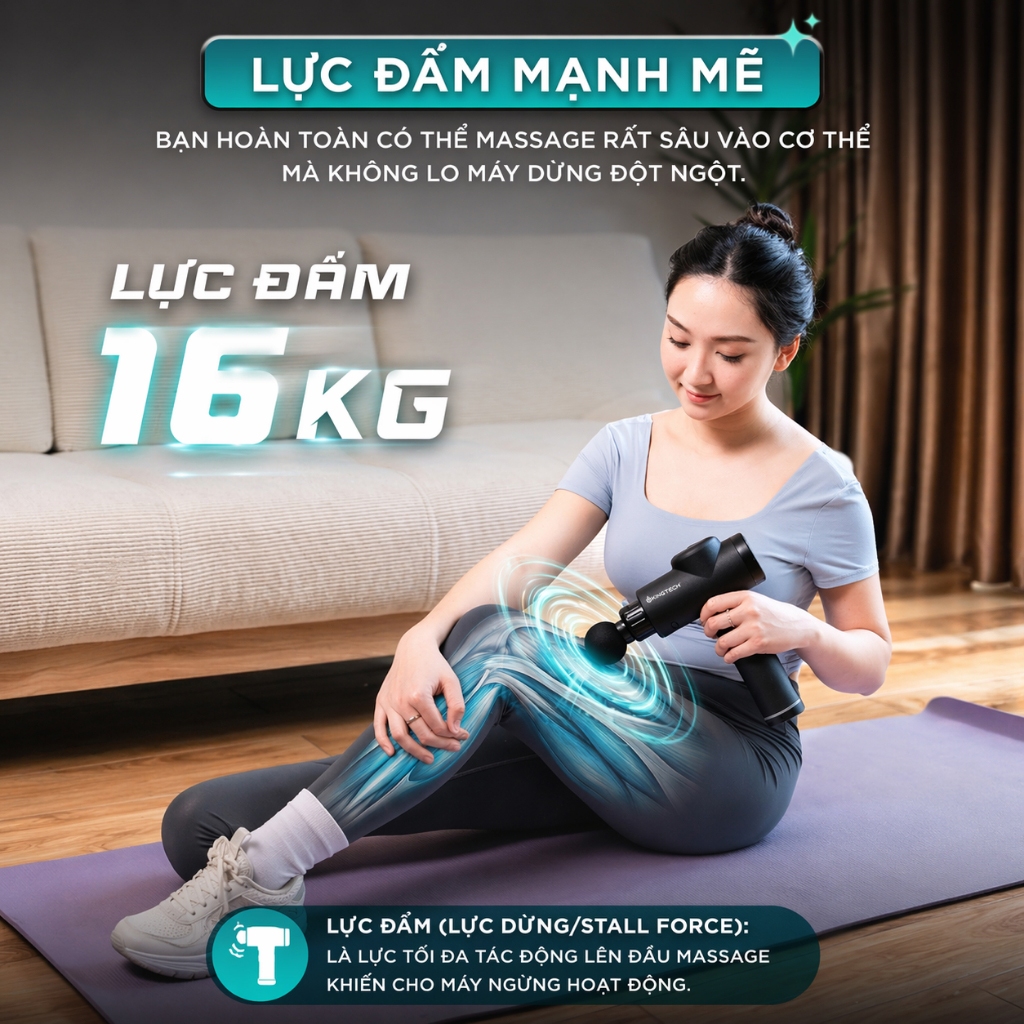 Máy Massage Cầm Tay Cao Cấp KINGTECH KH-720PRO, 20 Cấp Độ, Hỗ Trợ Mát Xa Chuyên Sâu, Giảm Đau Cơ, Cứng Khớp - Chính Hãng | BigBuy360 - bigbuy360.vn
