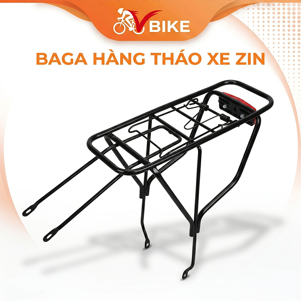 Baga Xe Đạp Hàng Zin Theo Xe Cao Cấp 26 Inch VBIKE, Yên Sau Xe Đạp Dày Dặn Chắc Chắn, Tải Trọng Cao