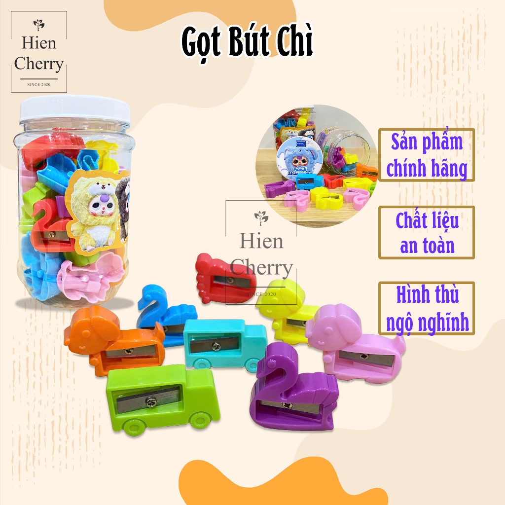 Set 6 Gọt Bút Chì, Đồ Chuốt Bút Chì Nhiều Màu, Siêu Bén, Nhỏ Gọn - Hiền Cherry's Shop