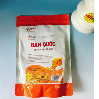 500g bột gia vị phô mai hàn quốc màu hồng cam, vị béo mặn, thơm