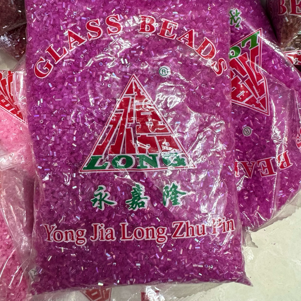 450G Hạt cườm Trang trí (Cườm Gãy ) nhiều màu đính kết quần áo