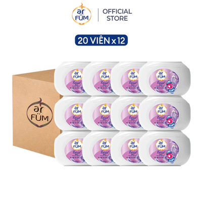 Thùng 12 Hộp Viên Giặt Xả arFUM Đa Năng 5 Trong 1 Lưu Hương Thơm Lâu (12 Hộp x 20 viên/ Thùng)