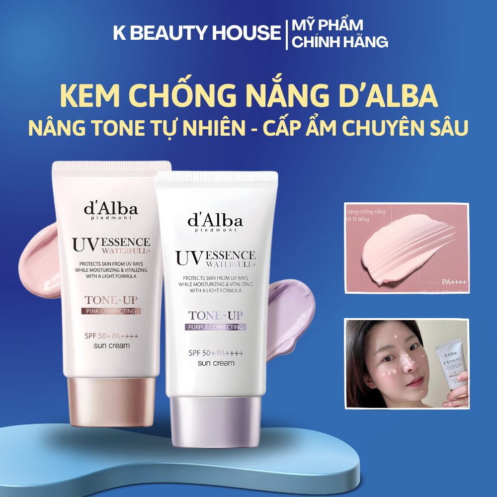 Kem chống nắng nâng tone D'AIba Waterfull TONE UP Sun Cream SPF50+ PA++++ 50ml
