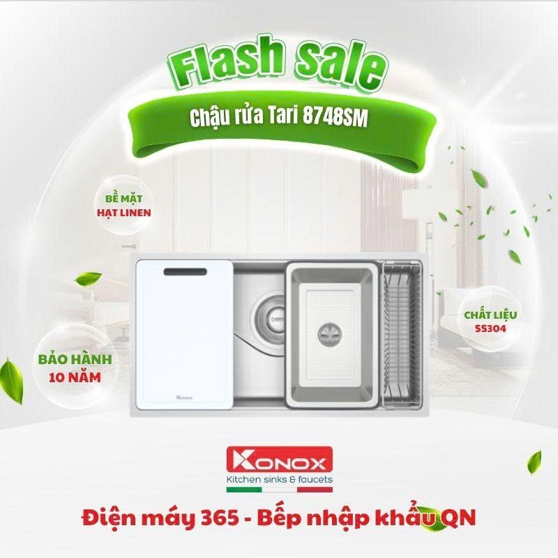 Chậu Rửa Bát Konox Tari 8748SM – Phong cách Nhật, bề mặt mịn cao cấp