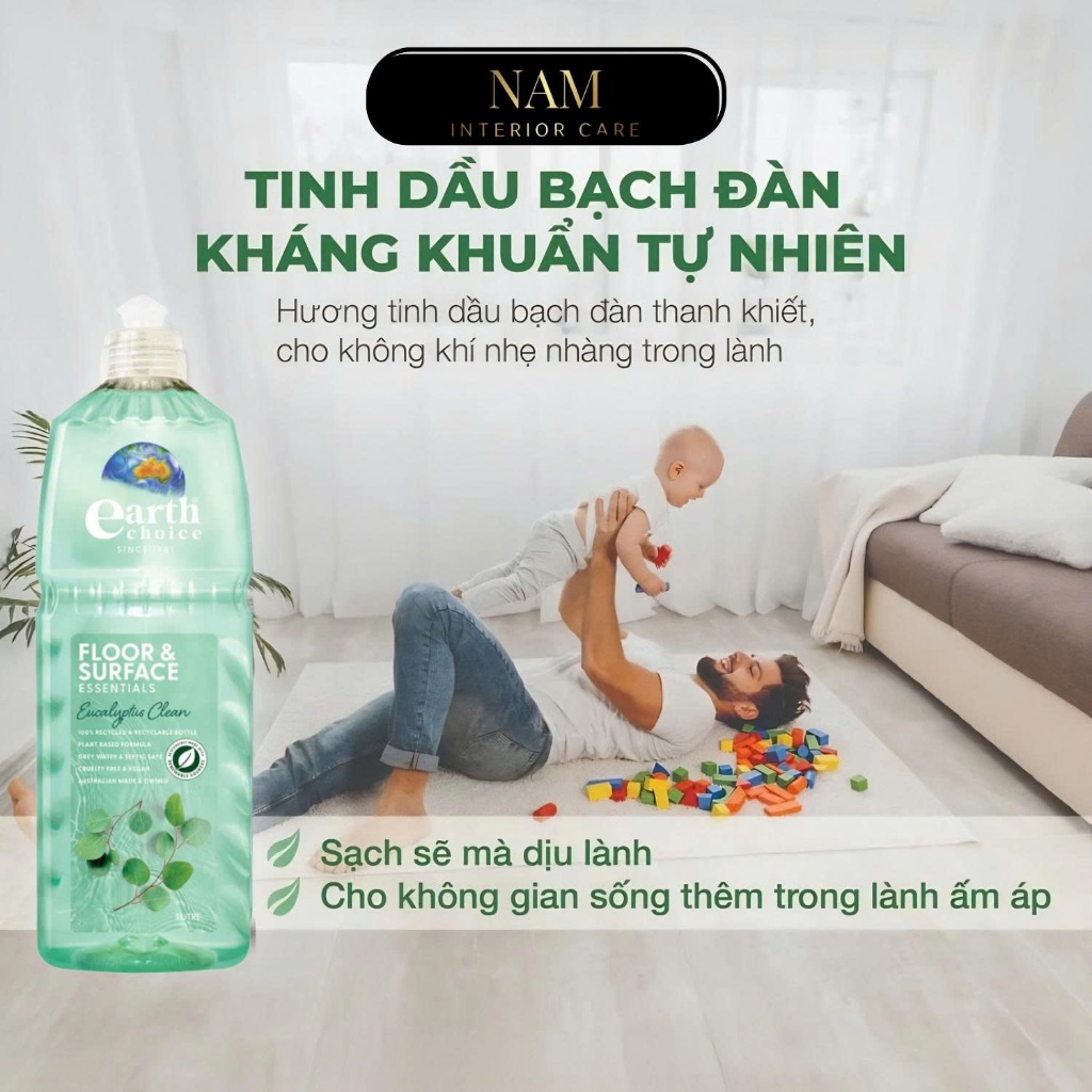 Nước lau sàn gỗ & đồ dùng nội thất gỗ Earth Choice 750ml