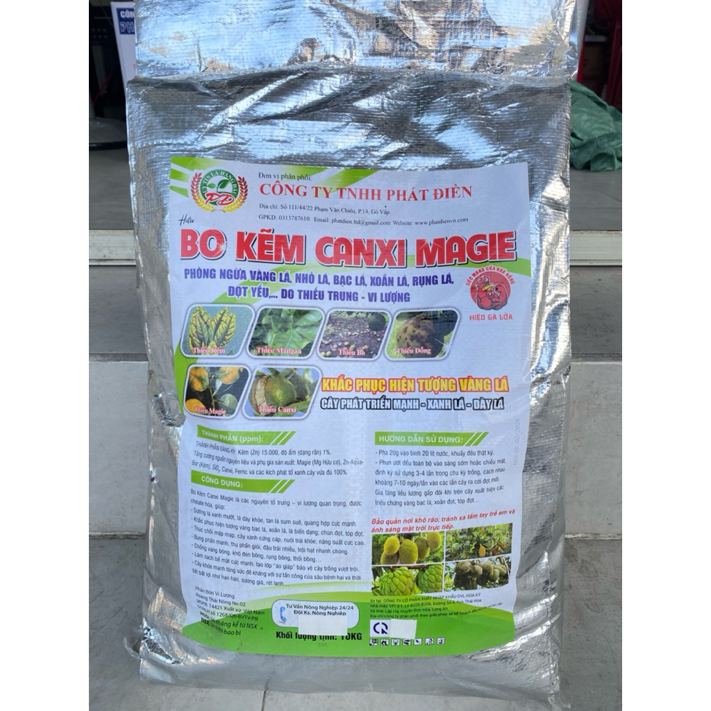 BO KẼM CANXI MAGIE  (Bao 10kg)