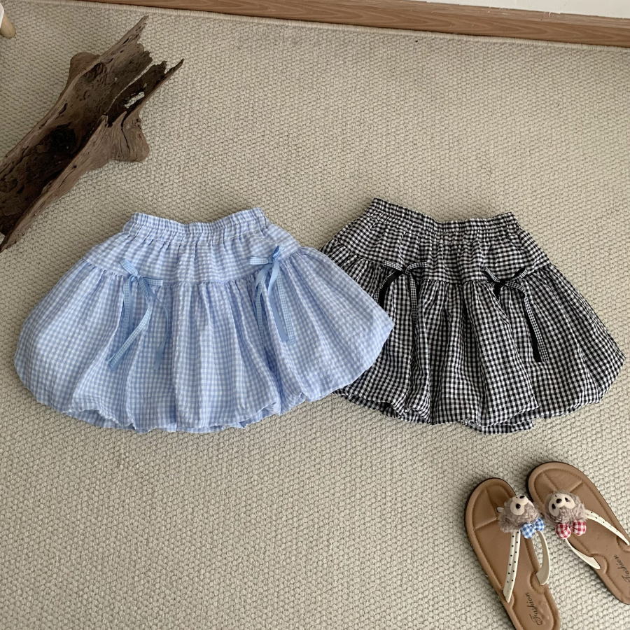 CHÂN VÁY NGẮN DÁNG BÍ RỘNG HOẠ TIẾT CHẤT CARO XỐP THÔ HÀN - KANO - 3538 - JEMCLOSET