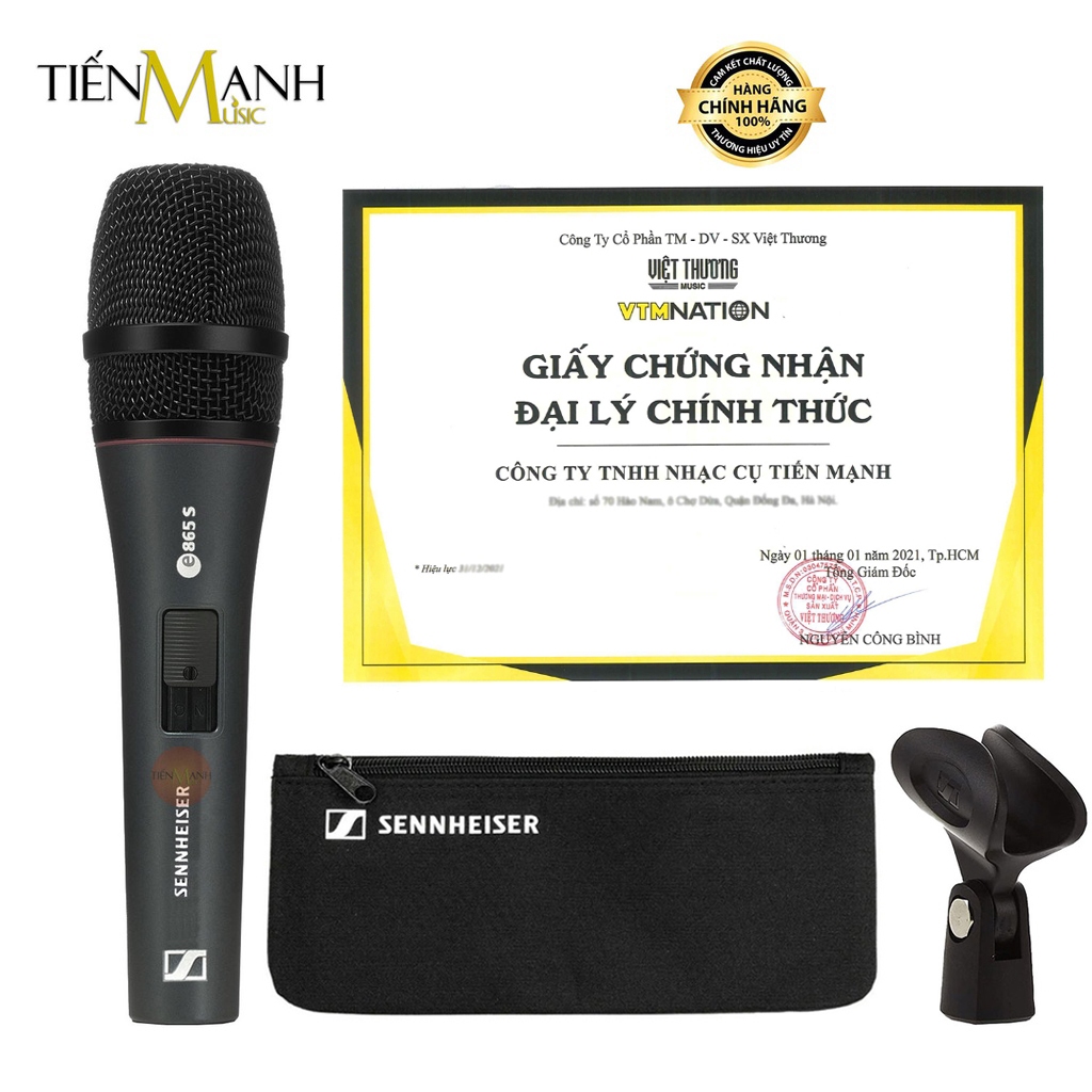 [Chính Hãng] Micro Cầm Tay Sennheiser E865S Có Công Tắc - Mic E865 Condenser Vocal Microphone E 865-