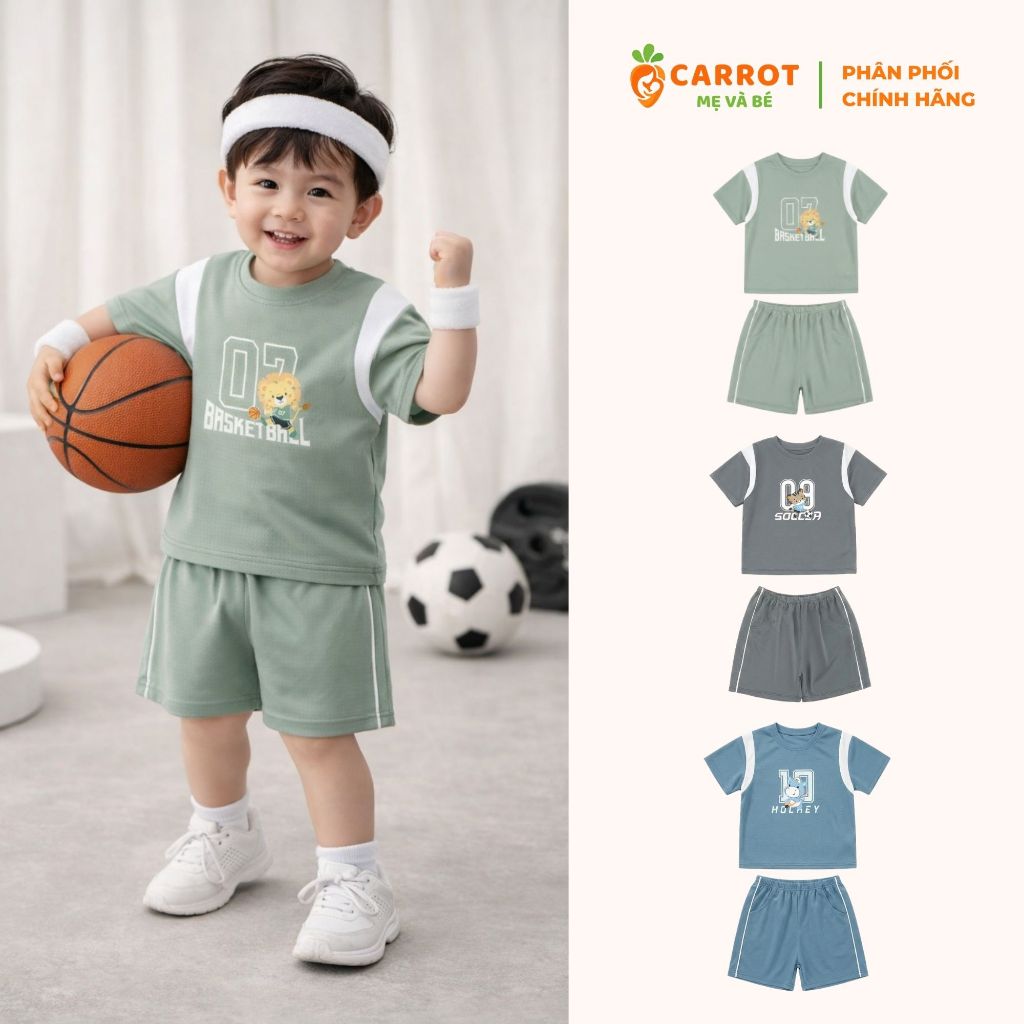 Bộ Thể Thao Cộc Tay Minh Baby MB104  Năng Động Thoáng Mát Cho Bé Vận Động Cả Ngày