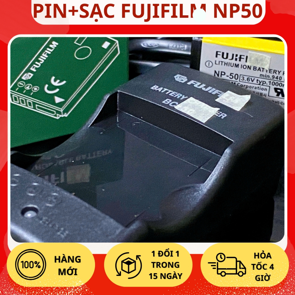 Bộ Pin, Sạc Fujifilm NP50 FinePix XP100, XP150, XP170, XP200 Chất Lượng Cao
