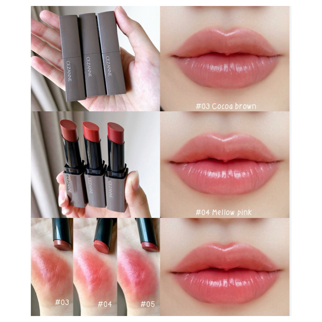 [Màu 03] Son màu nhiều dưỡng mềm môi Cezanne Lip Color Shield Nhật Bản