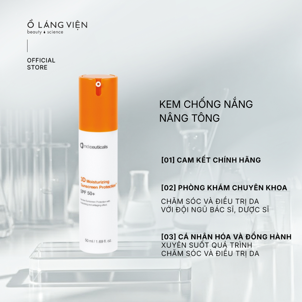 Kem chống nắng nâng tone Md:CEUTICALS 3D Moisturizing Sunscreen Protection SPF50+