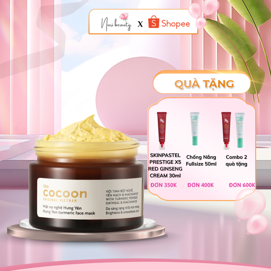 Mặt nạ nghệ Hưng Yên Cocoon mask nghệ giúp da rạng rỡ và mịn màng ( Date 2028)