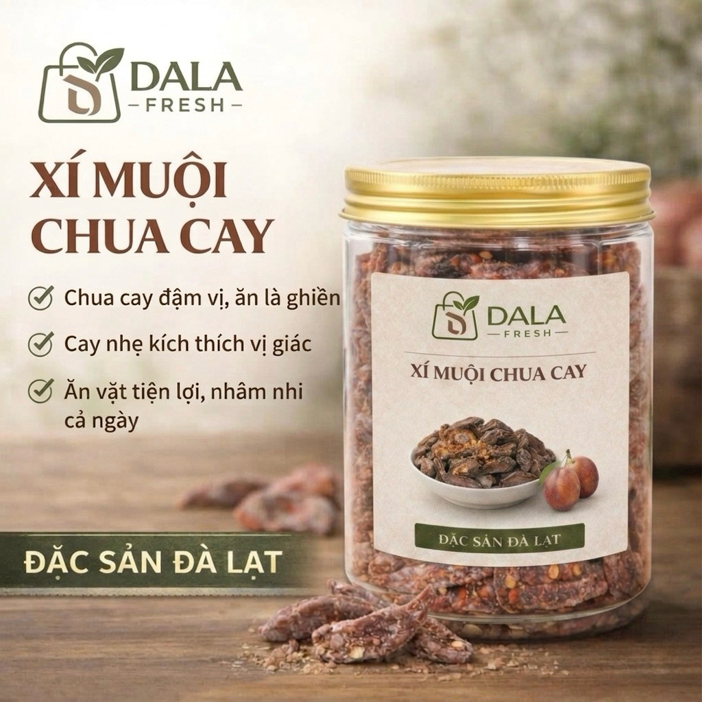 Xí Muội Chua Cay DL Fresh – Dẻo Mềm Đậm Vị, Ăn Vặt Ngon, Đặc Sản Đà Lạt