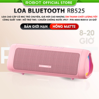 Loa bluetooth RB525 hồng phiên bản đặc biệt công suất 10W ROBOT