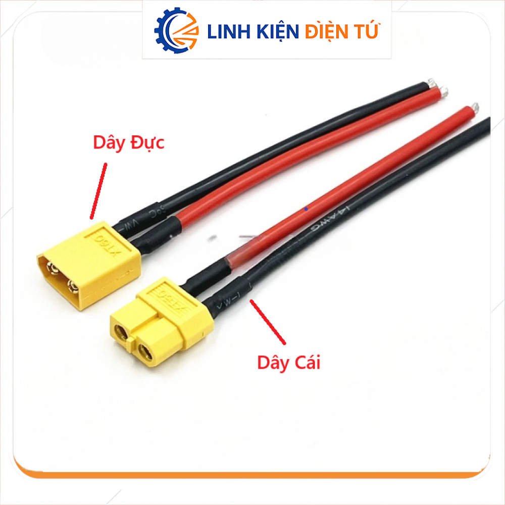 [Linh Kiện Điện Tử][G7] Combo Dây Đực + Cái XT60 Có Sẵn Dây Dài 10Cm, Dây Cho Pin Mô Hình Máy Bay