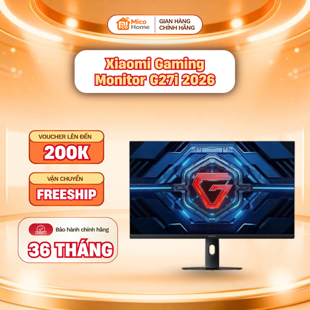 Màn hình máy tính Xiaomi Gaming Monitor G27i EU 2026 - 27 Inch, Chất Lượng 1080P - Bảo Hành 36 Tháng