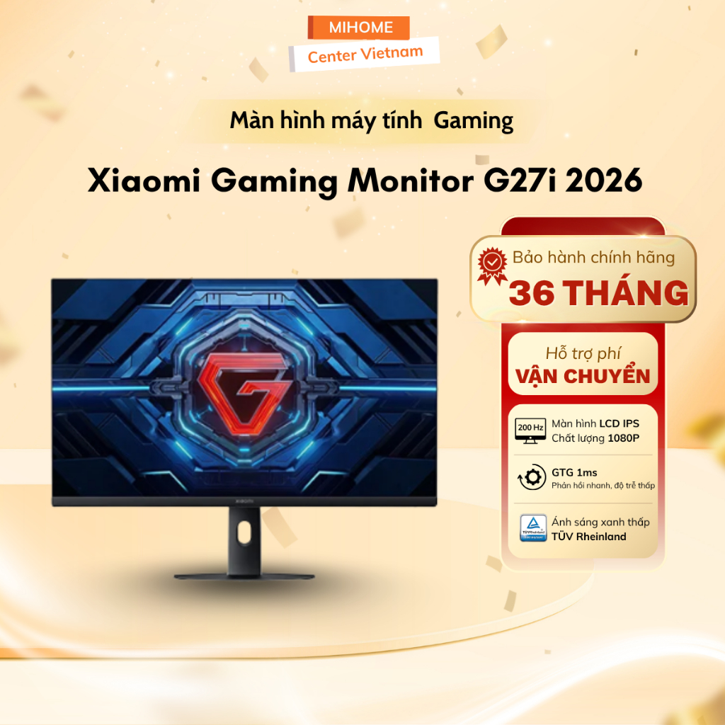Màn hình máy tính Xiaomi Gaming Monitor G27i EU 2026 - 27 Inch, Chất Lượng 1080P - Bảo Hành 36 Tháng
