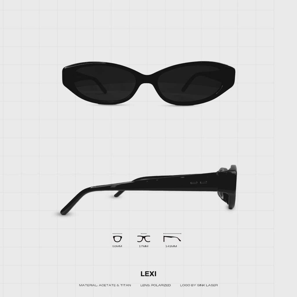 Kính mắt thời trang Lonely Stonie "LEXI", chất liệu nhựa Acetate, khung xương kim loại, mắt kính phâ